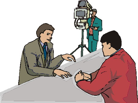Interviewing clip art
