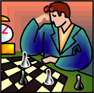 Playing chess clip art