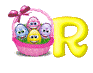 Alphabets easter graphics
