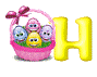 Alphabets easter graphics