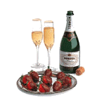Champagne food and drinks
