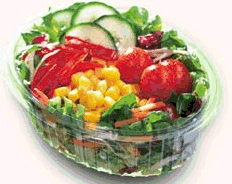 Salad food and drinks