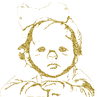 gold glitter baby girl