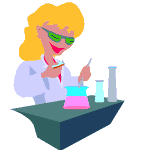 Laboratory worker job graphics