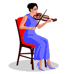 Playing violin music graphics