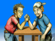 Arm wrestling sport graphics
