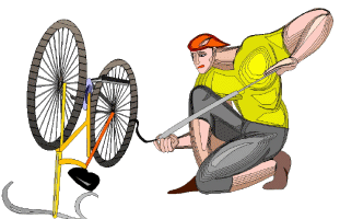 Bicyclists sport graphics