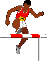 Hurdle race sport graphics