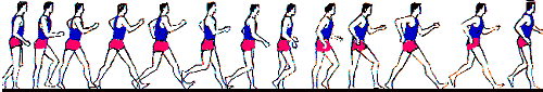 Race walking sport graphics